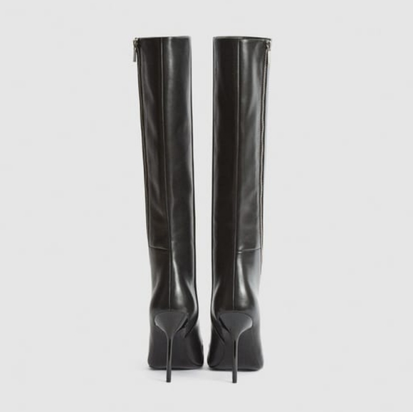 NWT REISS | Hoxton Zippered Knee High Boots - Picture 4 of 7